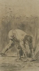 O Ceifador após Millet, 1880.
