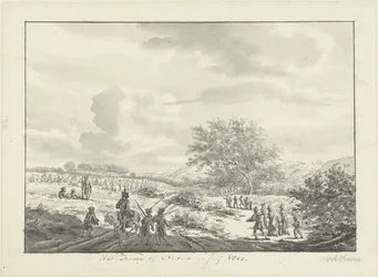 Acampamento do exército nas dunas perto de Overveen em julho de 1803 O acampamento perto de Overveen, em julho de 1803 (título no objeto)