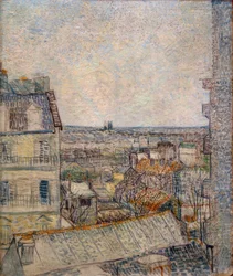 Vista da janela do apartamento na Rue Lepic