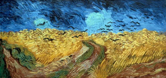 Corvos sobre um campo de trigo, 1890