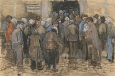 Os pobres e o dinheiro (correm em frente ao escritório da loteria do estado). 1882