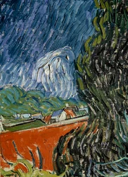 Detalhe do jardim do Doutor Gachet em Auvers sur Oise (Auvers-sur-Oise). Pintura de Vincent van Gogh (1853-1890) 1890 Sun. 0,73x0,52 m Paris, musee d