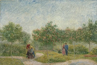 Jardim com casais: Praça Saint-Pierre. 1887