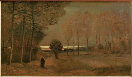Paisagem de outono à noite
