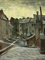 Houses Seen from the Back, Antwerp par Gogh, Vincent, van (1853-1890). Óleo sobre tela, tamanho : 43,7x33,7