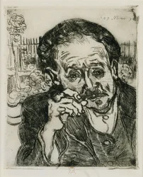 Homem com um cachimbo: Retrato do Doutor Gachet, 1890