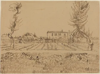 Lavrador nos campos perto de Arles