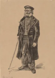 Habitantes de casas pobres, em pé, 1882.