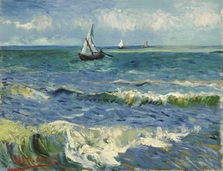 Paisagem marítima perto de Les Saintes-Maries-de-la-Mer