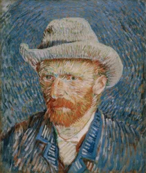 Autorretrato com chapéu de feltro cinzento