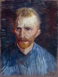 Self-Portrait par Gogh, Vincent, van (1853-1890). Óleo sobre tela, tamanho : 44,5x33,6