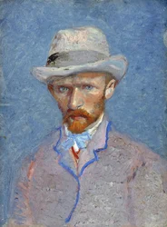 Self-Portrait par Gogh, Vincent, van (1853-1890). Óleo sobre papelão, tamanho : 19x14,1