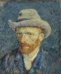 Autorretrato com chapéu de feltro cinzento