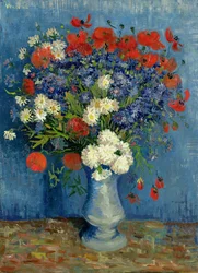 Still Life: Vaso com Cornflowers e Papoulas, 1887