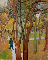 O jardim do Hospital Saint Pauls A queda das folhas, 1889