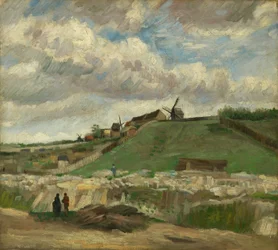 A colina de Montmartre com pedreira
