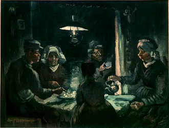 Os comedores de batatas (óleo sobre tela)