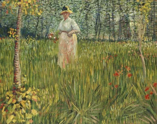 Mulher em um jardim, 1887