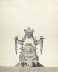 Catafalco para a Imperatriz Catarina, a Grande da Rússia Elevação da Frente., 1796.