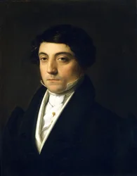 Retrato de Gioacchino Rossini (1792-1868) jovem - de Vincenzo Camuccini (1771-1844), cerca de 1830. Óleo sobre tela. Dim. 46; 5 x 37 cm. Museo Teatrale alla Scala, Milão (Musee du theatre de la Scala)