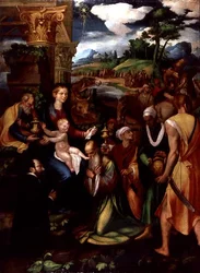 Adoração dos Magos com um Doador (óleo e tempera no painel)