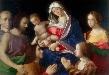 Madonna com criança e santos