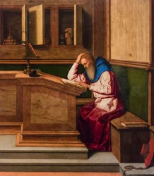 São Jerónimo no seu escritório, cerca de 1515-1520 (técnica mista sobre choupo)