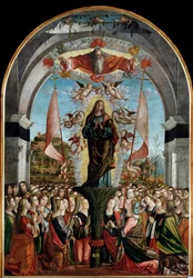 Ciclo da vida de Santa Úrsula: A apoteose de Santa Úrsula (último episódio). (óleo sobre painel