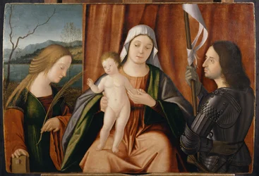 Madonna e criança com os Santos Catherine de Alexandria e George ou Liberale