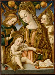Madonna e criança com dois anjos, ca. 1481-82.