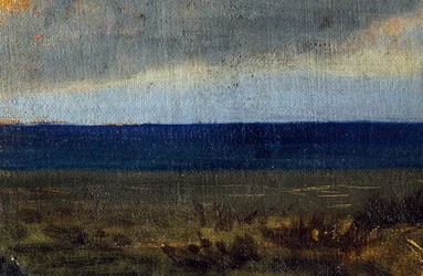 Céus azuis sobre o mar, de Vittorio Avondo (1836-1910)