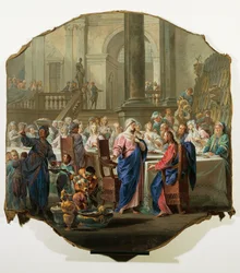 Casamento em Cana por Vittorio Maria Bigari (1692-1776)
