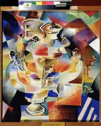 Samovar. 1919 (óleo sobre madeira)