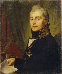 Retrato de Alexander Fedoseyevich Bestuzhev 1761-1810, 1806