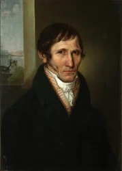 Retrato do gerente imobiliário de Krasnopolets na região de Pskov, ca 1813