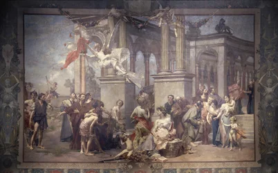 Cortina do Teatro Nacional, Praga, República Checa, 1883