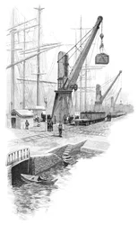 Carregando carvão em Newcastle, Nova Gales do Sul, Austrália, 1886.