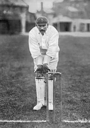 Thomas Russell, jogador de críquete de Essex, c1899.