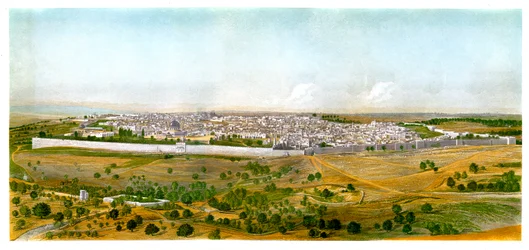 Panorama de Jerusalém, c1870.
