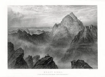 Monte Sinai: Jebel Musa, visto de Jebel Katharina, 1887.