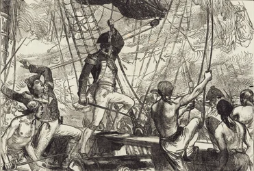 Combate Naval (litho)