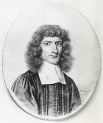 Retrato de Isaac Barrow (1630-1677), teólogo e matemático cristão inglês, gravura