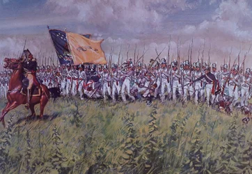 A Batalha de Chippawa (cor litho)