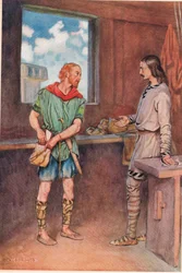 Um marinheiro dá a Horatio uma carta de Hamlet, de &39;Hamlet&39; de William Shakespeare, edição publicada por Hodder und Stoughton em 1915
