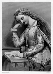 Isabel de Iorque, rainha consorte do rei Henrique VII de Inglaterra, século XIX.