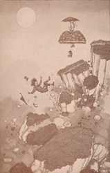 Como o inventor do avião teve a idéia pela primeira vez durante um deslizamento de terra, c1918 1919