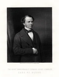 Edward Henry Stanley, 15º Conde de Derby, estadista britânico, meados do final do século XIX.