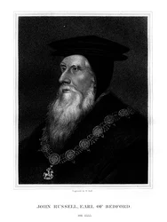 John Russell, 1º conde de Bedford, ministro real inglês, 1825.