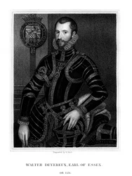 Walter Devereux, 1º Conde de Essex, nobre inglês, 1824.