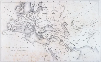 Os Grandes Impérios no Tempo de Carlos Magno, c.1850